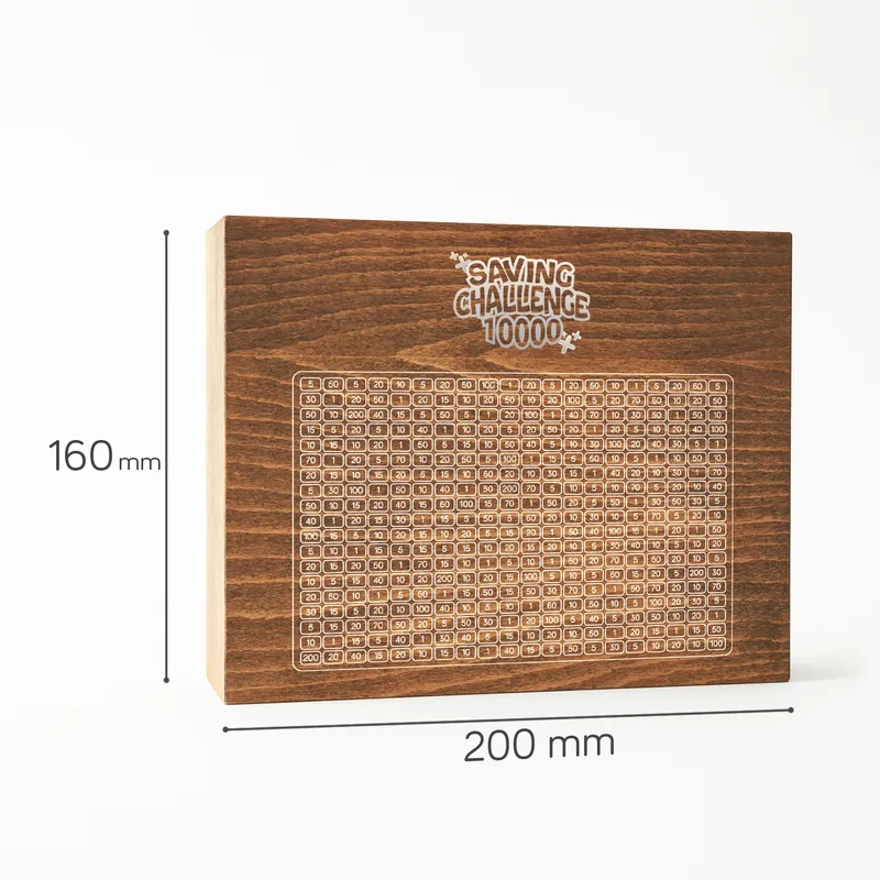 10.000 Printed Wooden Moneybox