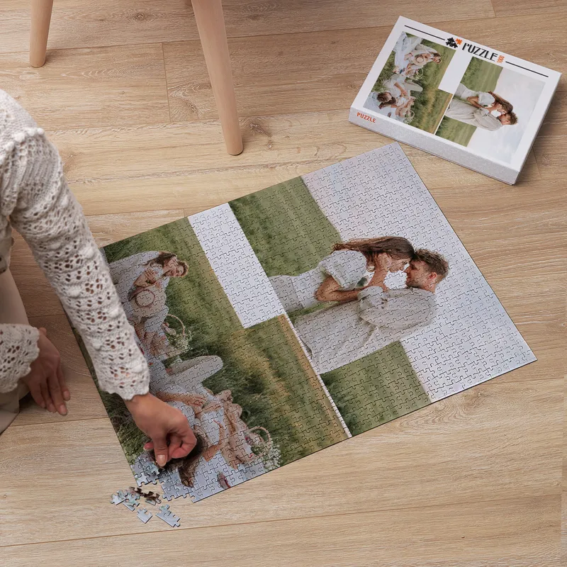 Personalised 3-Photo Collage 1000-Piece Puzzle with Box