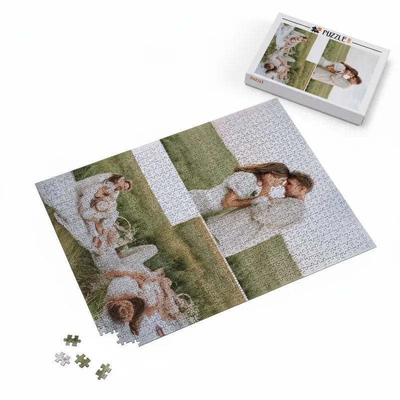 Personalised 3-Photo Collage 1000-Piece Puzzle with Box