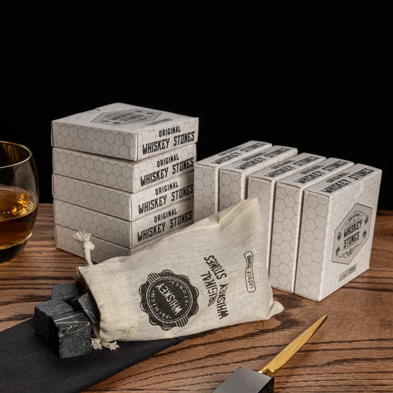Premium Marble Whiskey Stones Gift Set for Whisky Lovers