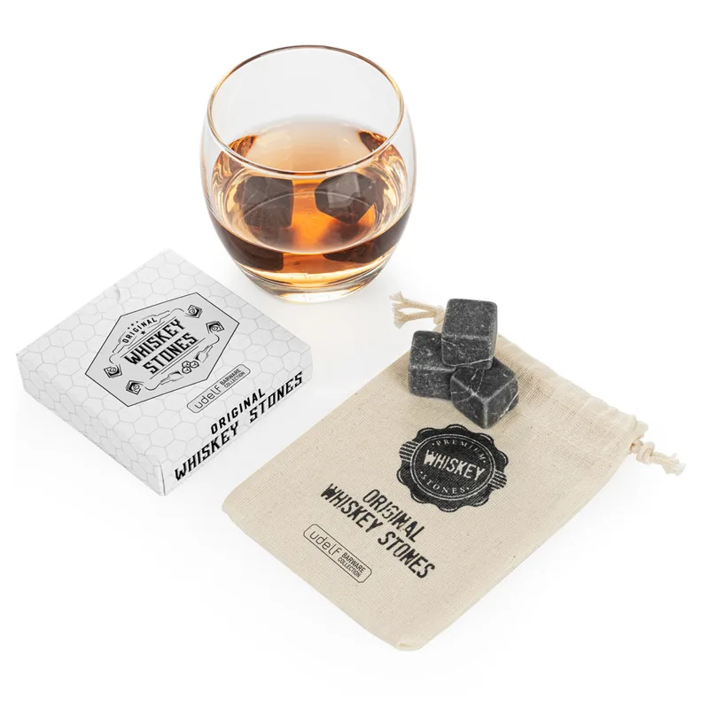 Premium Marble Whiskey Stones Gift Set for Whisky Lovers