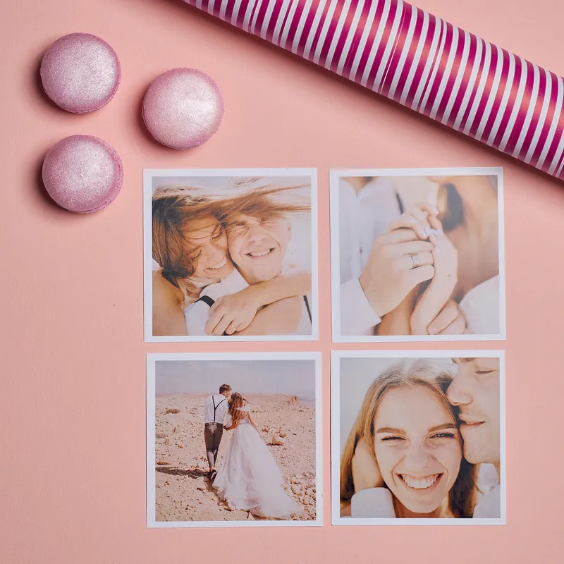 Personalised Polaroid Photo Prints 4x4 Set of 12