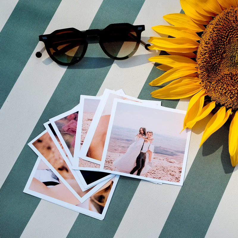 Personalised Polaroid Photo Prints 4x4 Set of 12