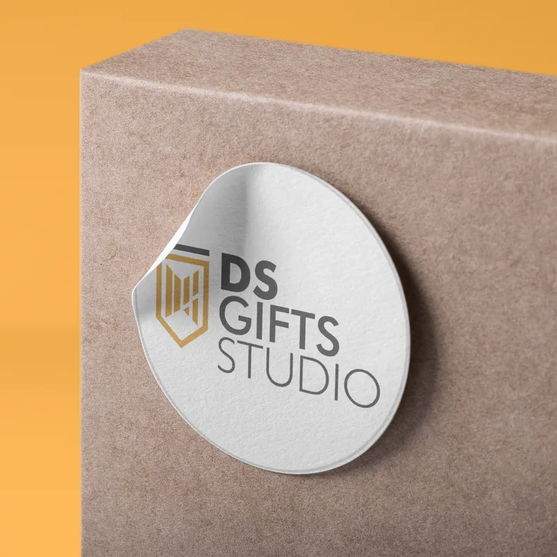 15 pcs Circle Logo Printed Sticker