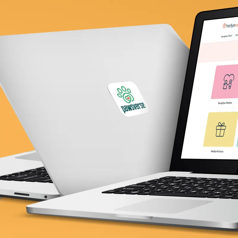 15 pcs Logo Printed Laptop Sticker