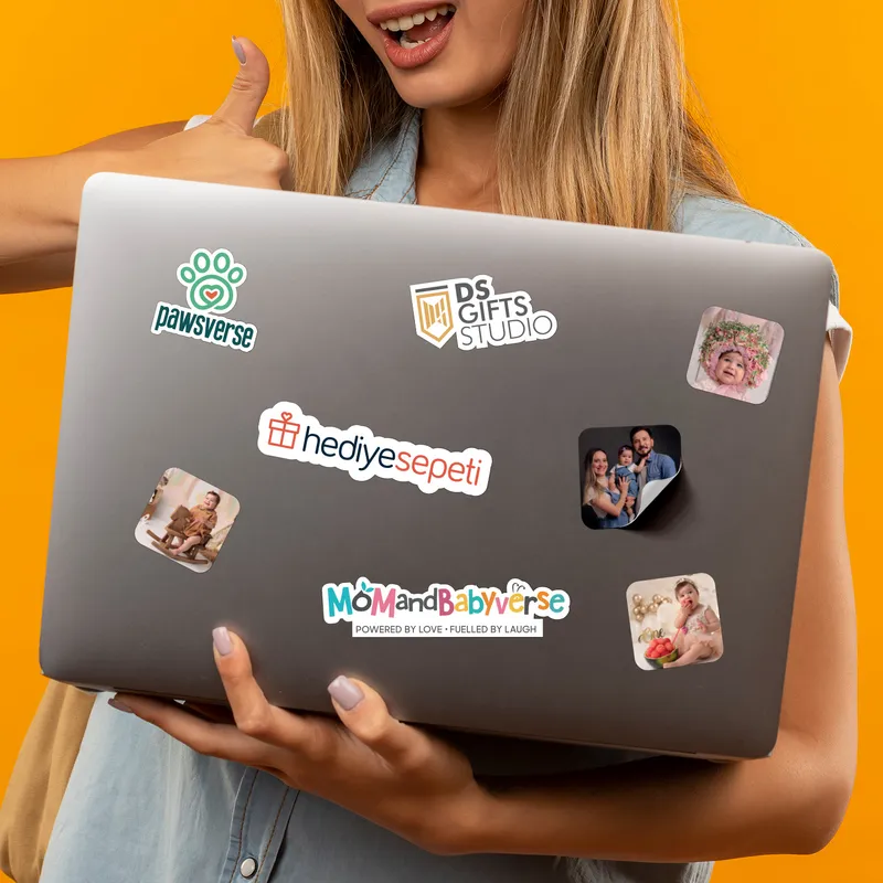 15 pcs Logo Printed Sticker