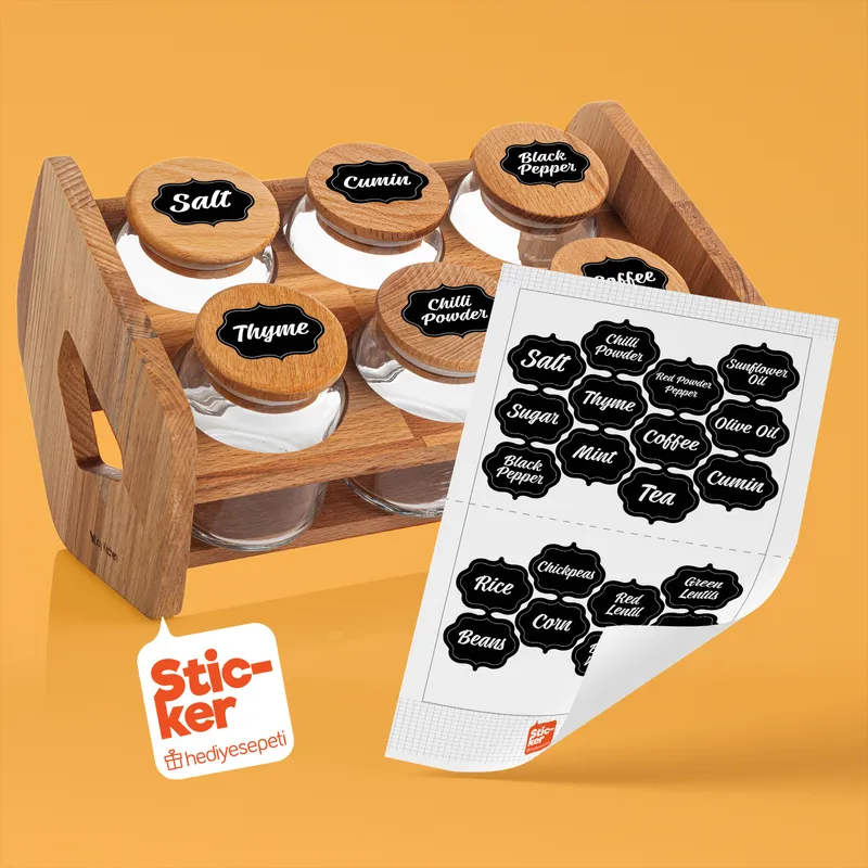 20 Pieces Spice Legumes Jar Label