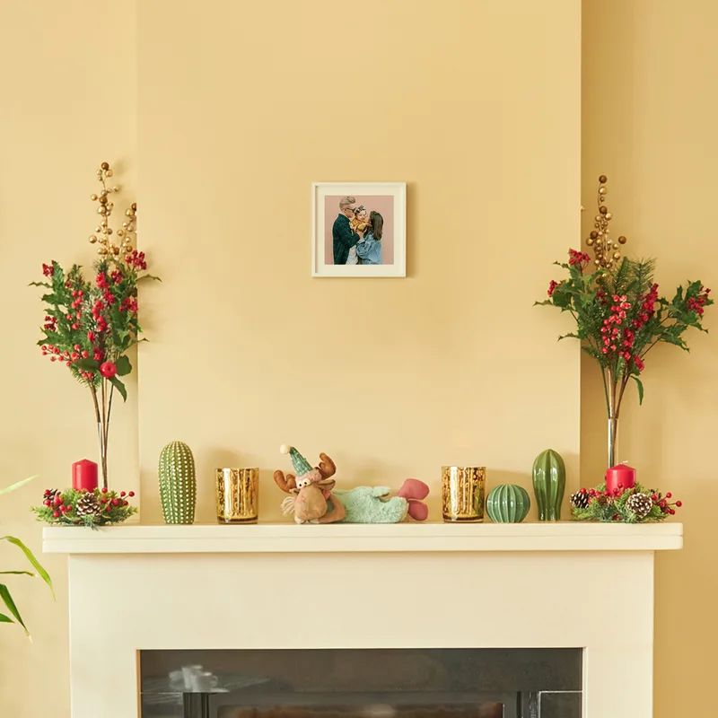 20x20 cm White Photo Sticky Frame