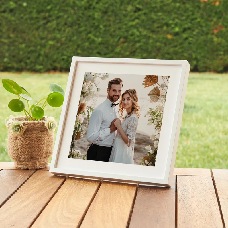 20x20 cm White Photo Sticky Frame