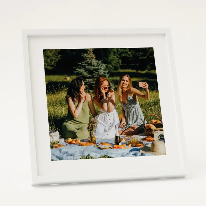 20x20 cm White Photo Sticky Frame