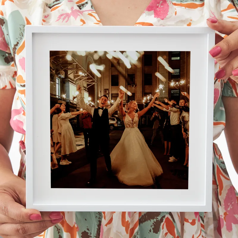 20x20 cm White Photo Sticky Frame