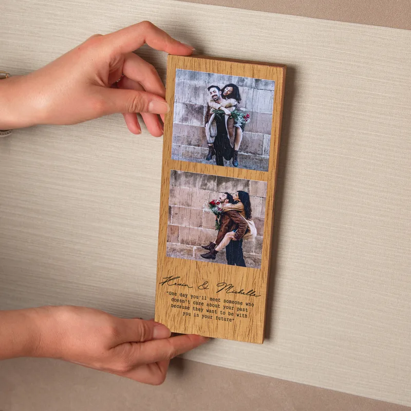 2 Photo Collage Wooden Frame