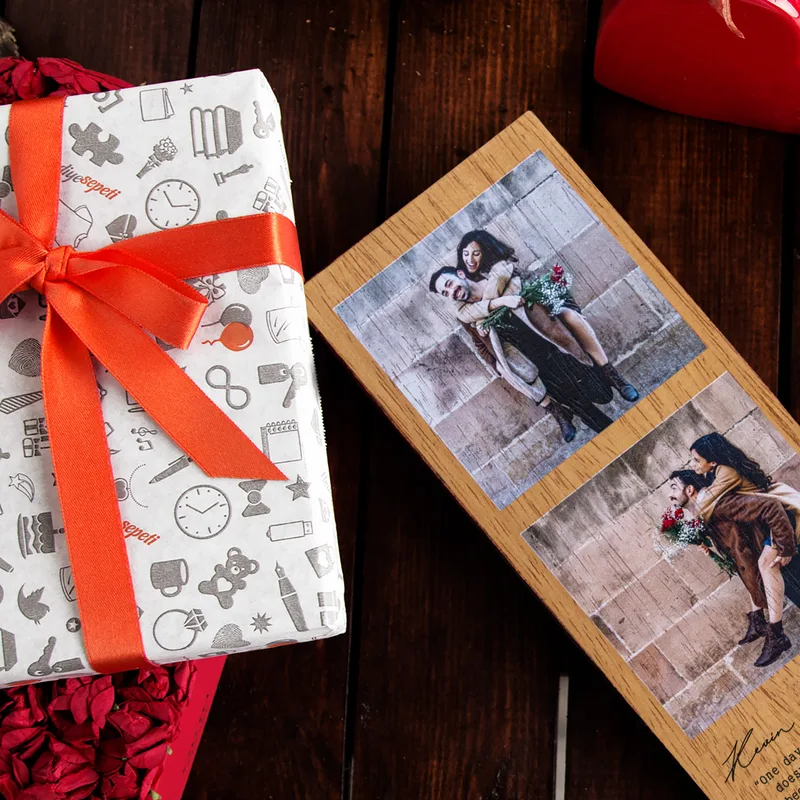 2 Photo Collage Wooden Frame