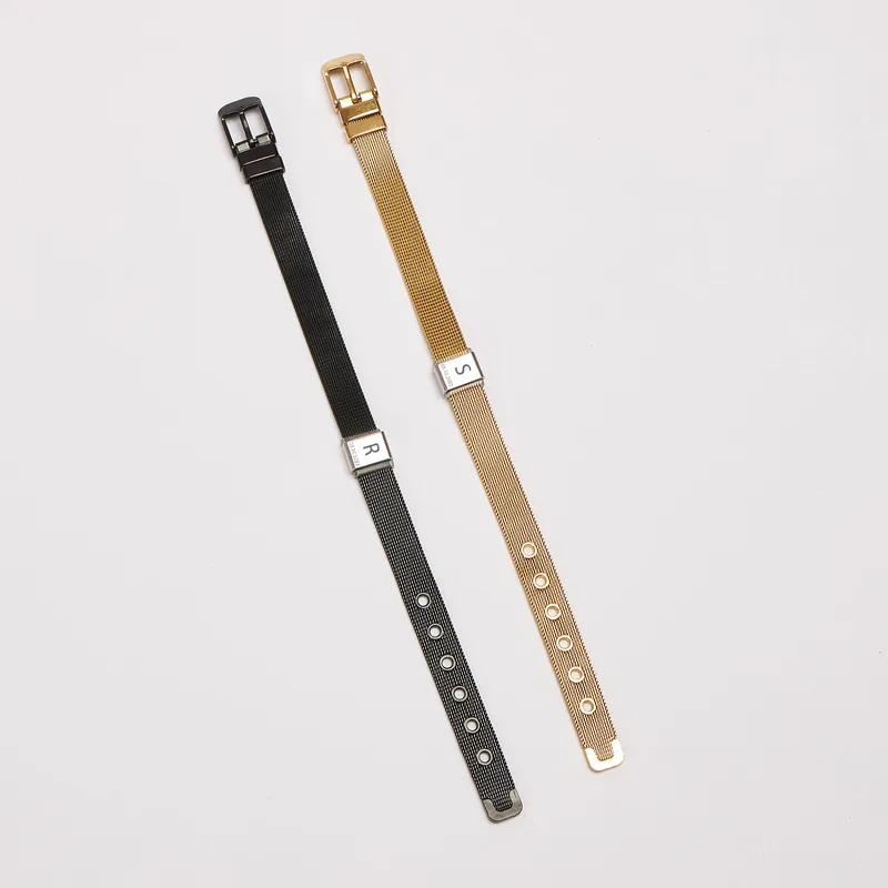 Personalised Couples Initials and Date Bracelet Set