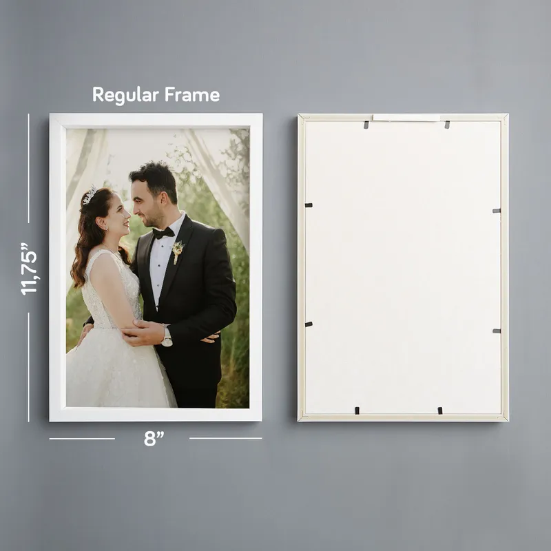 2pcs Self Adhesive White Photo Frame Pack for Wall