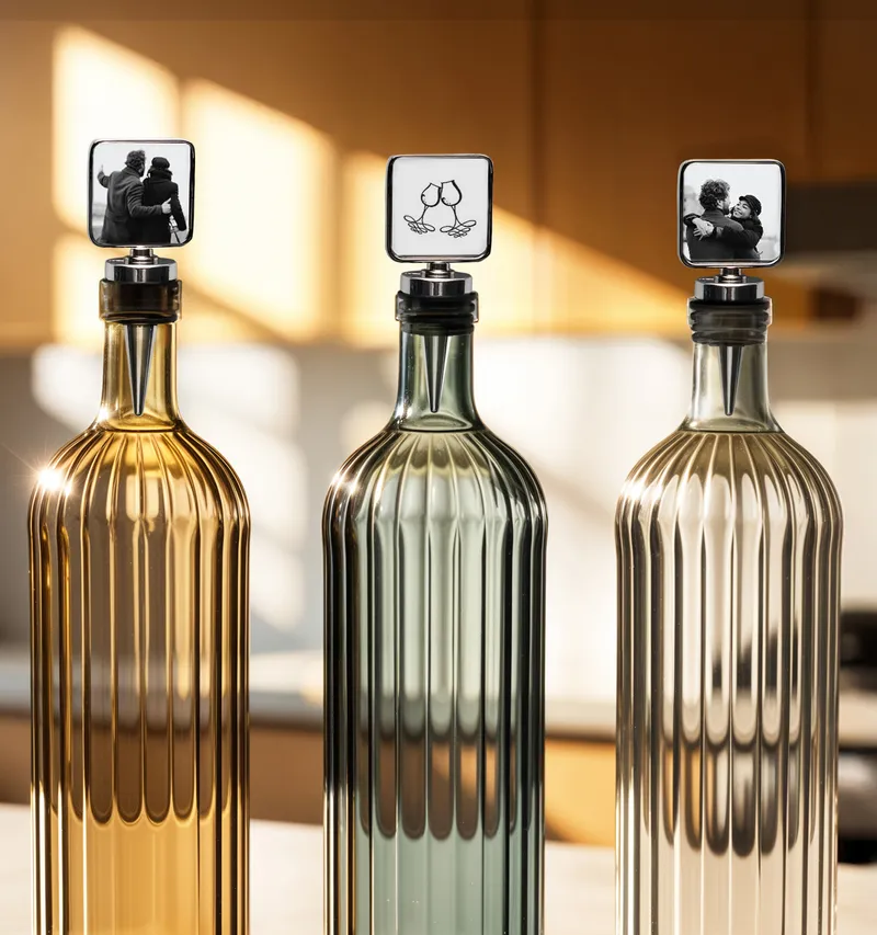 Personalised Photo Wine Stopper Set for Celebrations