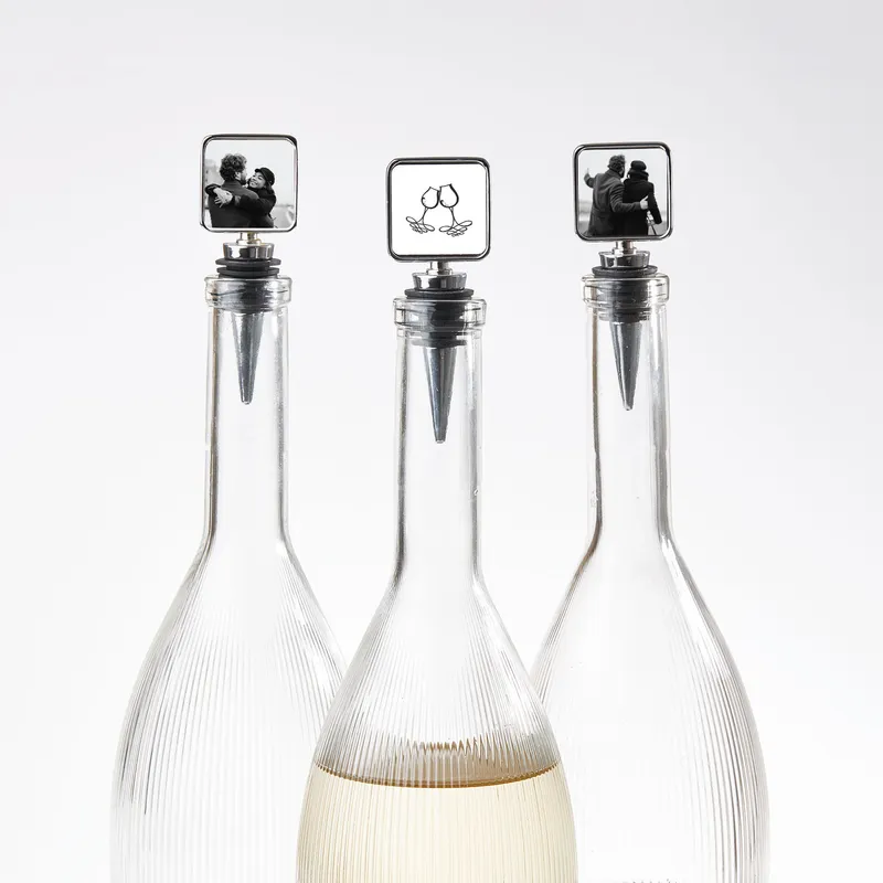 Personalised Photo Wine Stopper Set for Celebrations