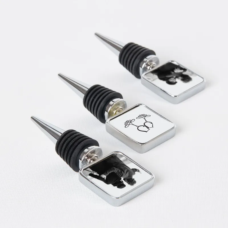 Personalised Photo Wine Stopper Set for Celebrations