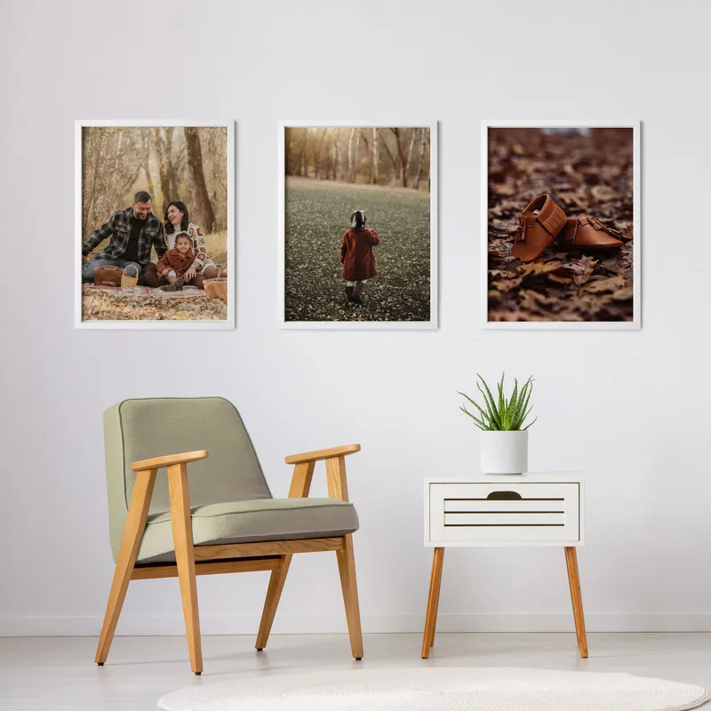 Personalised Wall Frame Set with 30x40cm Photo Prints