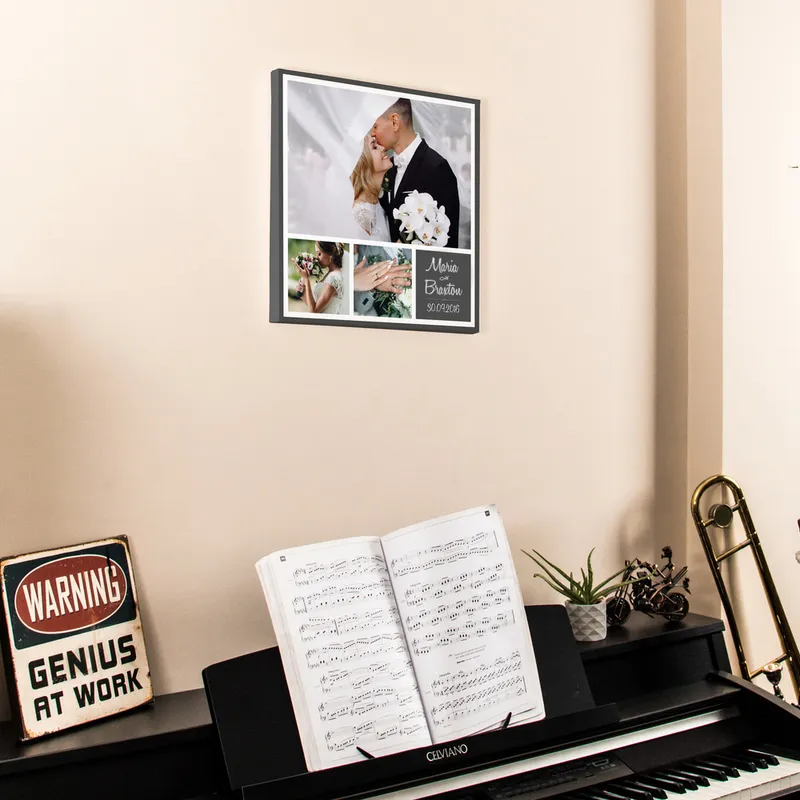 Personalised Collage Canvas with Photos and Name Gift