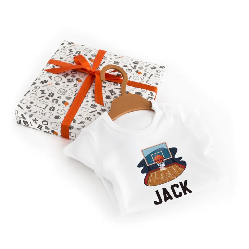 3 Piece Baby Body & Bodysuit with Basketball Design