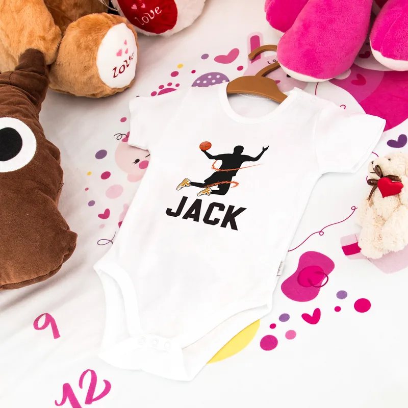 3 Piece Baby Body & Bodysuit with Basketball Design