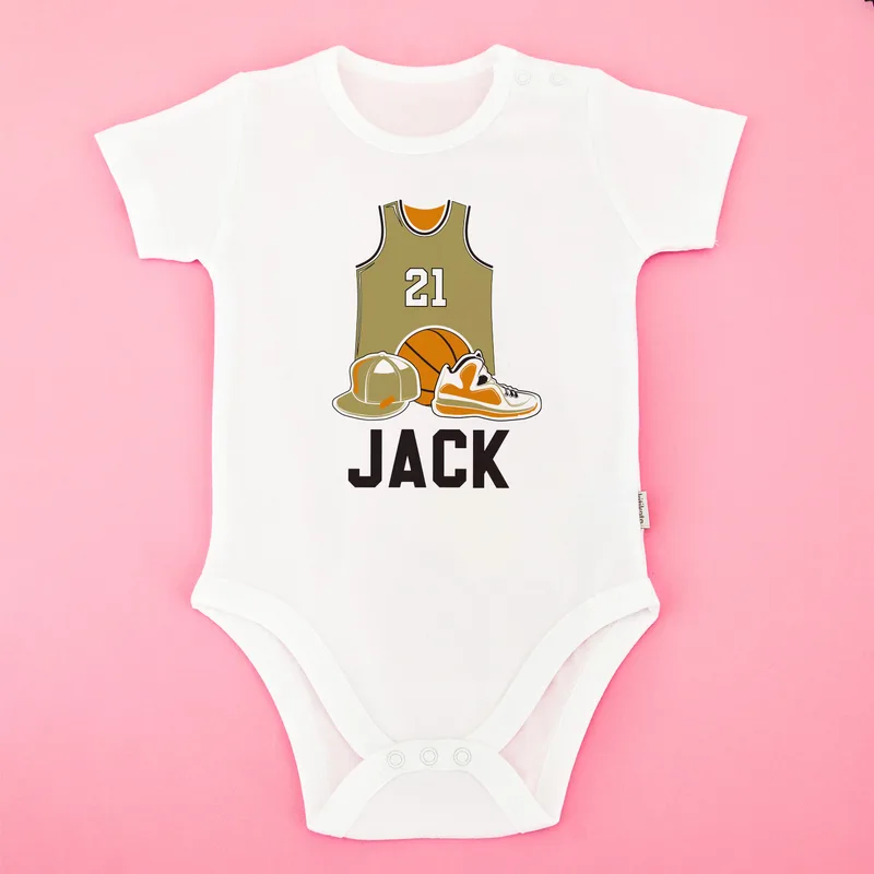 3 Piece Baby Body & Bodysuit with Basketball Design