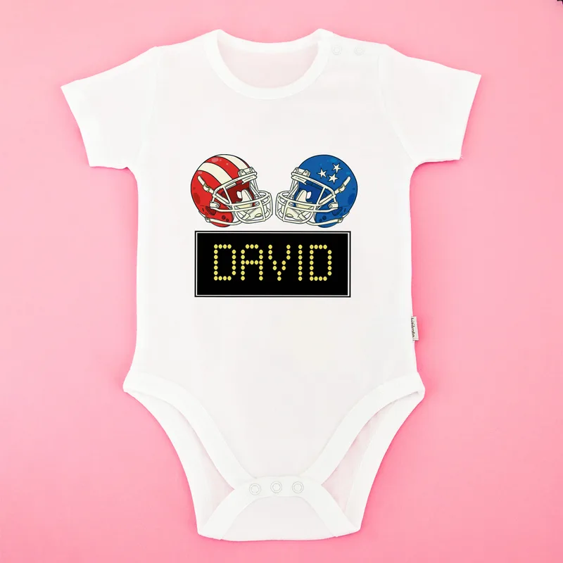 3 Piece Baby Bodysuit with Football Design