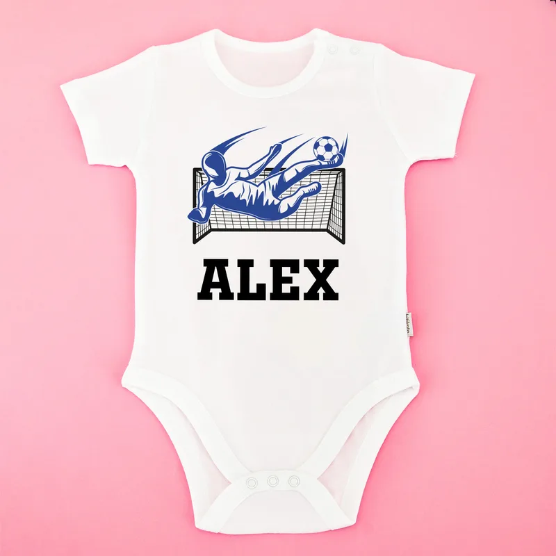 3 Piece Baby Bodysuit with Soccer Design
