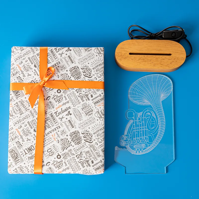 3D French Horn Design LED Lamp