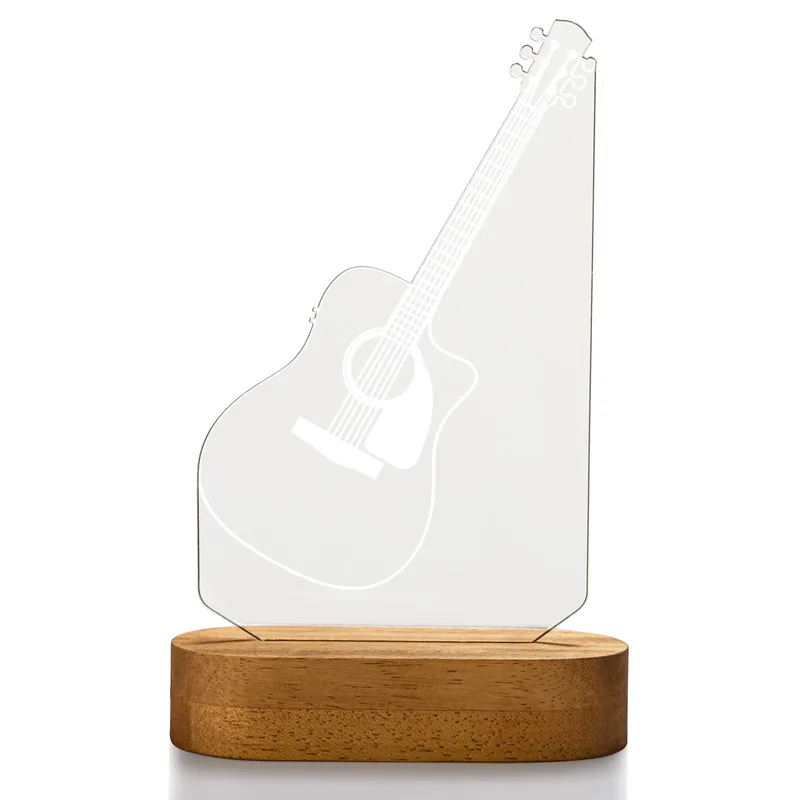 3D Guitar Design LED Night Lamp