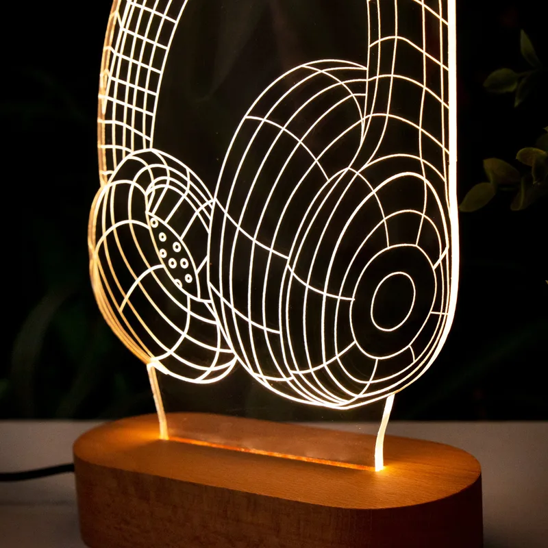 3D Headphone Design Led Lamp