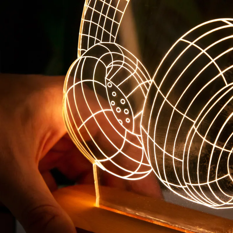 3D Headphone Design Led Lamp