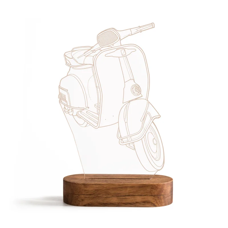 3D Led Lamp as Gift for Scooter Motorcycle Lovers
