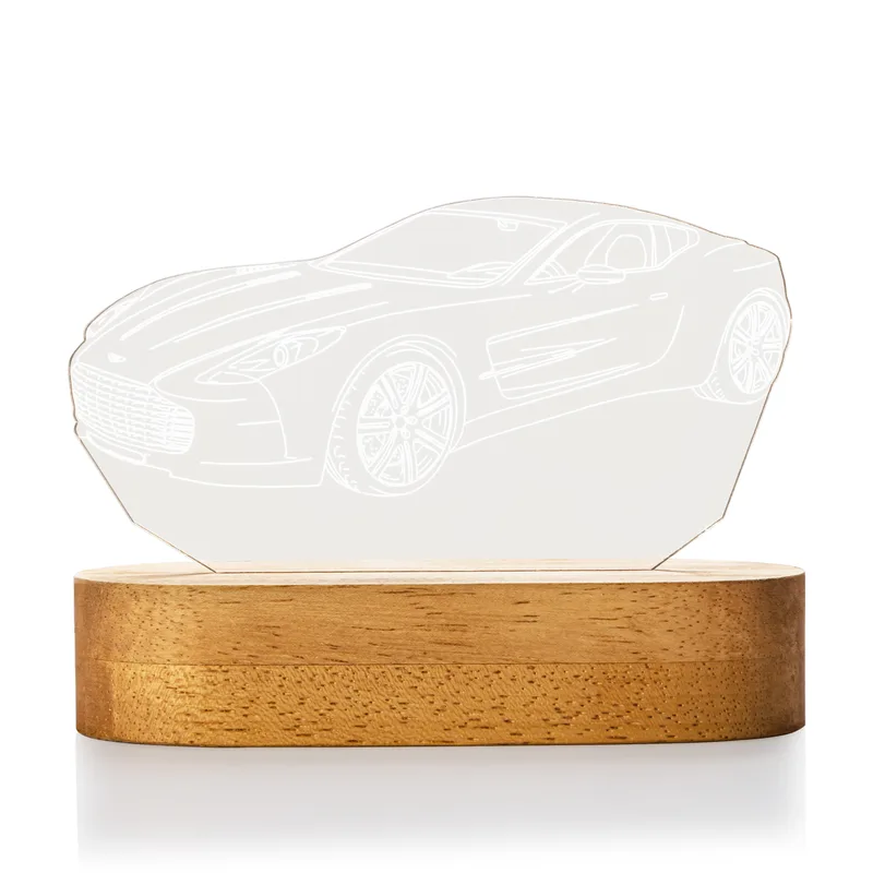 Car Enthusiast 3D LED Night Light for Speed Lovers