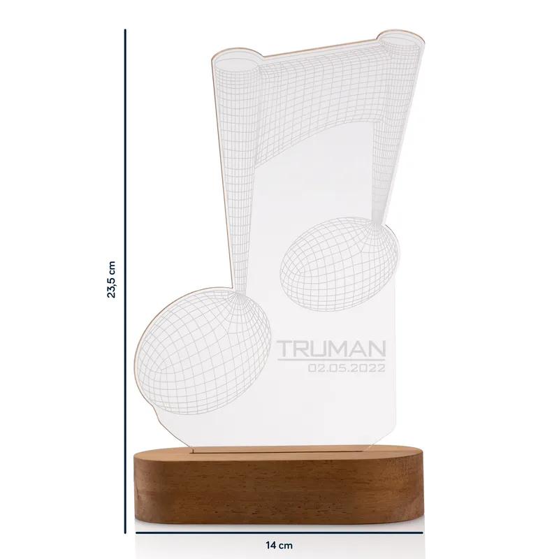 3D LED Lamp Music Note as Gifts for Music Lovers