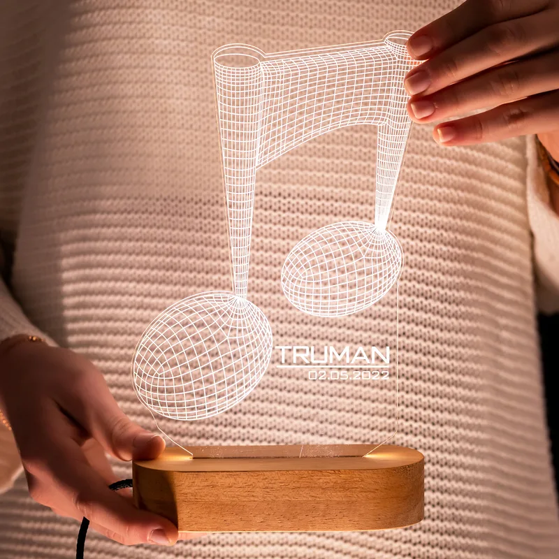 3D LED Lamp Music Note as Gifts for Music Lovers