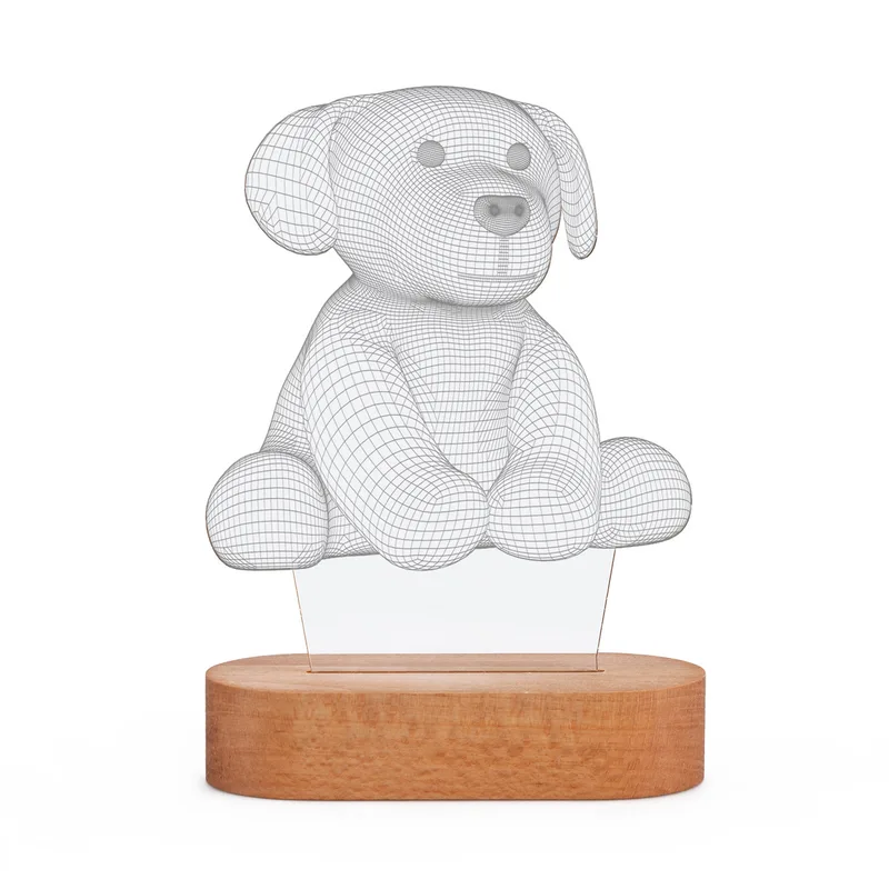 3D Led Lamp With Cute Dog Design
