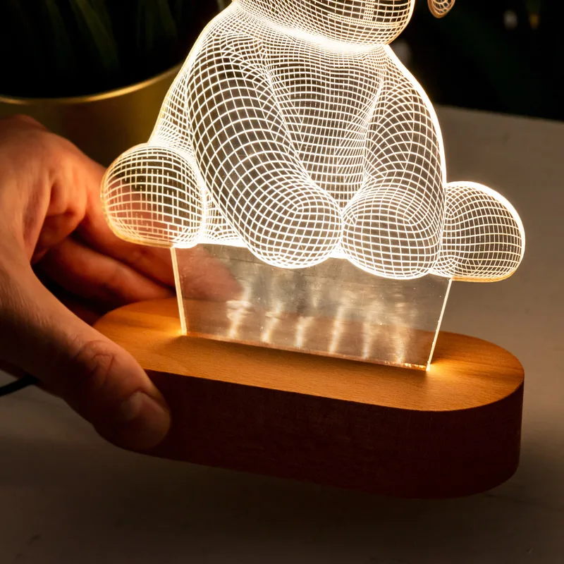 3D Led Lamp With Cute Dog Design