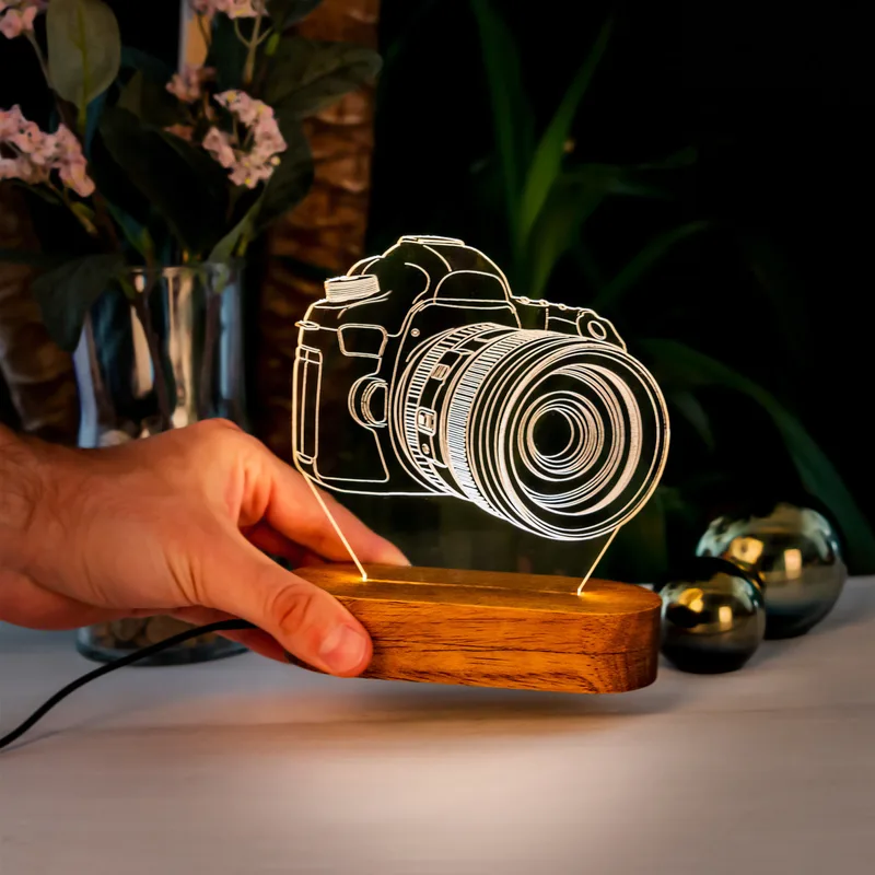 3D Led Lamp With DSLR Camera Design