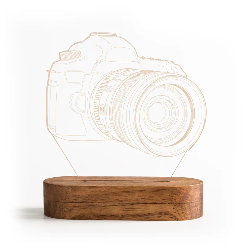 3D Led Lamp With DSLR Camera Design