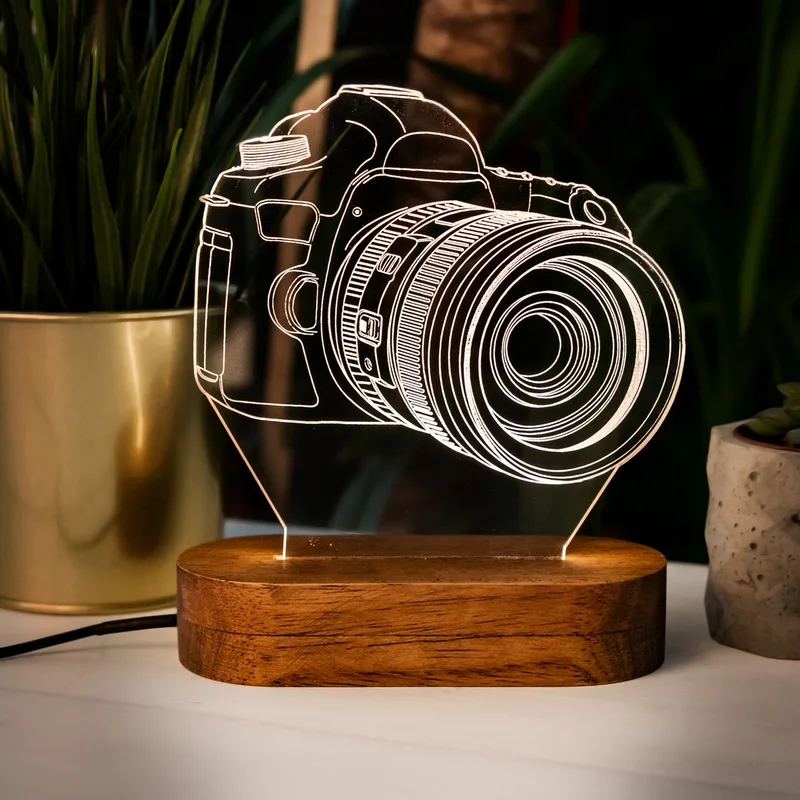 3D Led Lamp With DSLR Camera Design