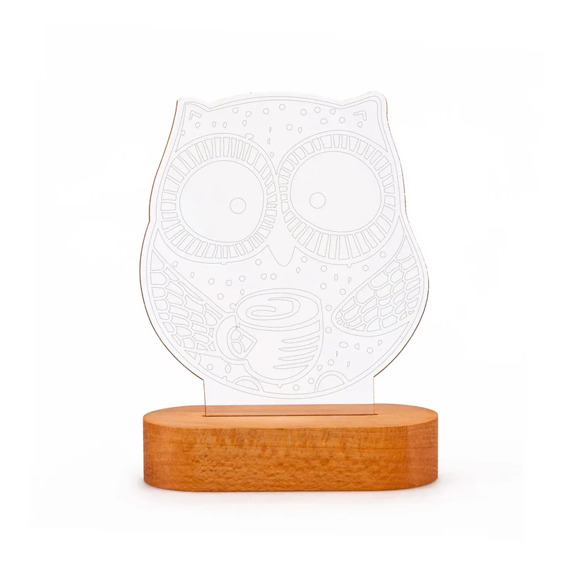 3D Led Lamp With Ethnic Owl Design
