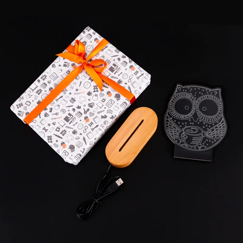 3D Led Lamp With Ethnic Owl Design