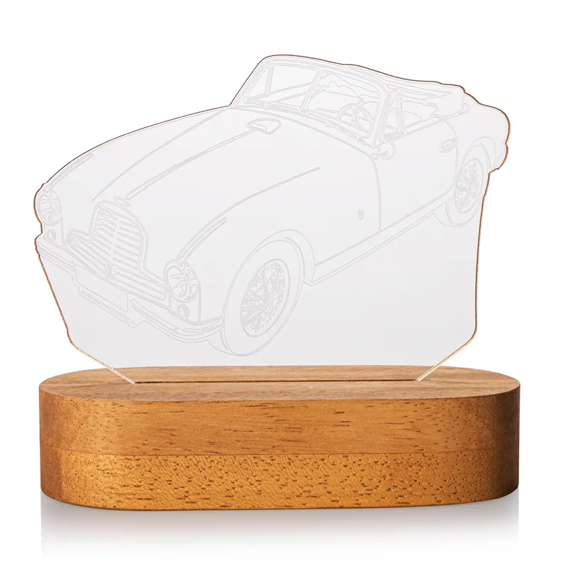 Vintage Car 3D LED Lamp for Car Enthusiasts