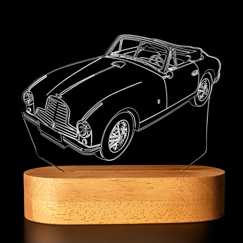Vintage Car 3D LED Lamp for Car Enthusiasts