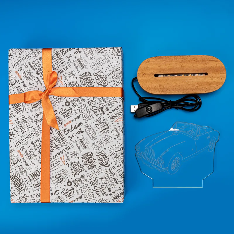 Vintage Car 3D LED Lamp for Car Enthusiasts