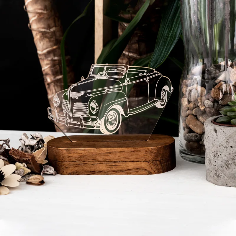 Vintage Car 3D LED Lamp - Perfect Gift for Car Lovers