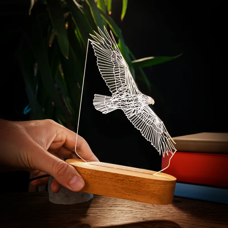 3d Led Night Light with Eagle Design