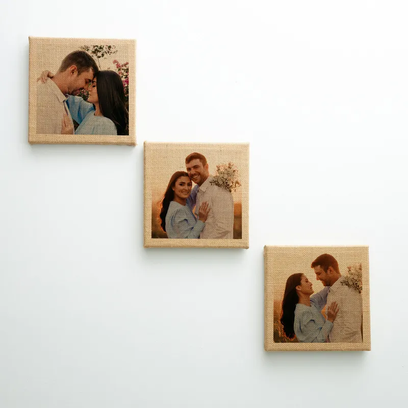 3pcs Photo Personalized Wicker Prints Set